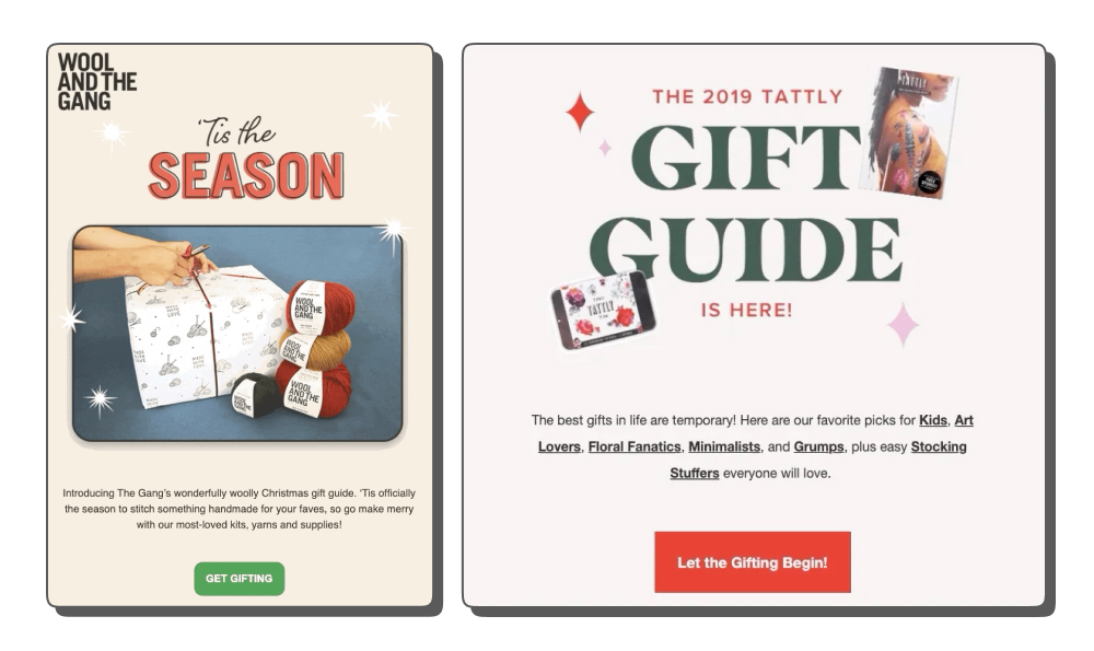 gift guide for holiday marketing