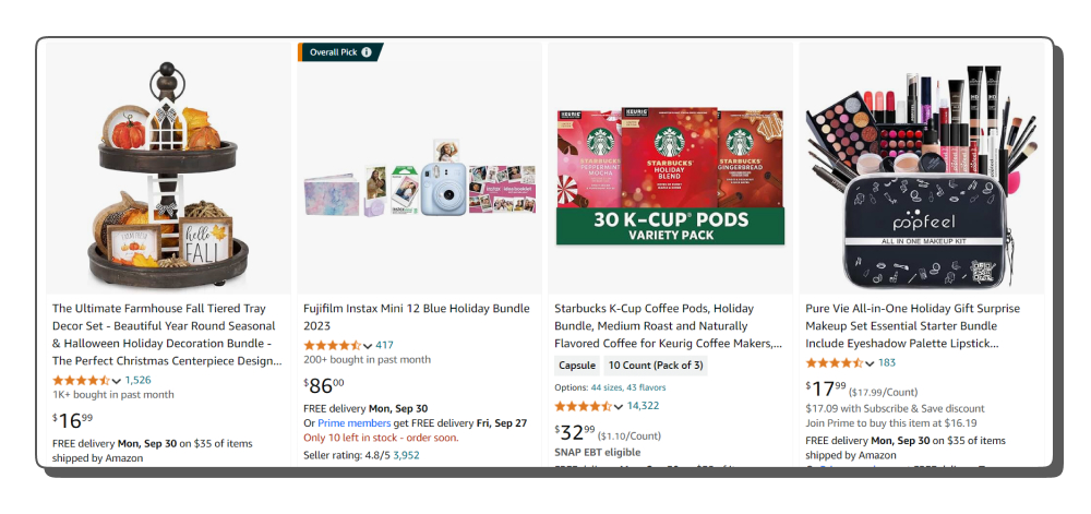 holiday marketing product bundles