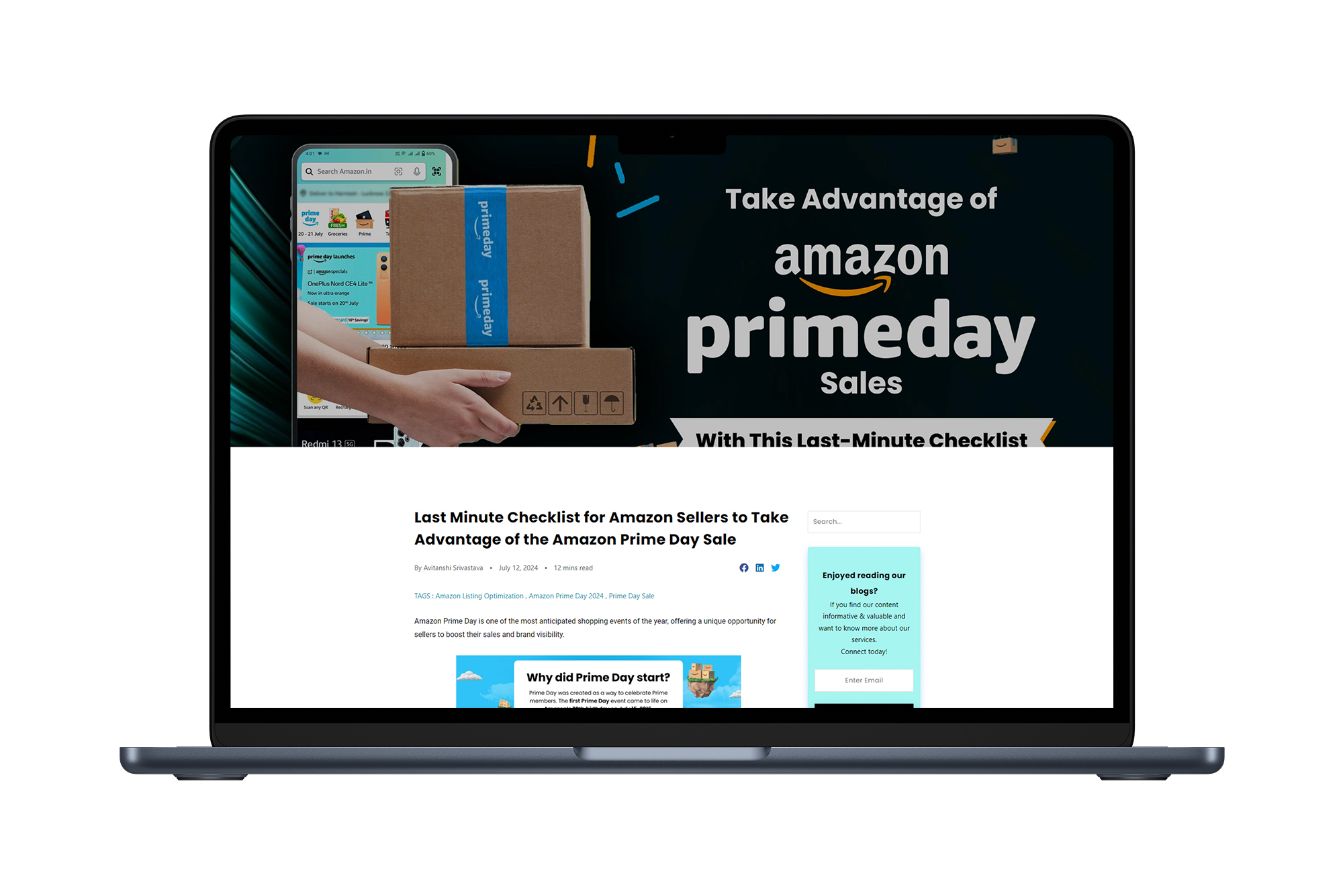 Last Minute Checklist for Amazon Sellers to Take Advantage of the Amazon Prime Day Sale - Listicle Content Type