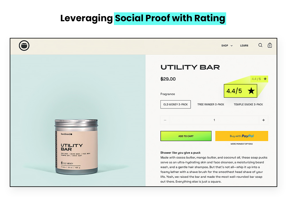 Leveraging Social Proof with Rating